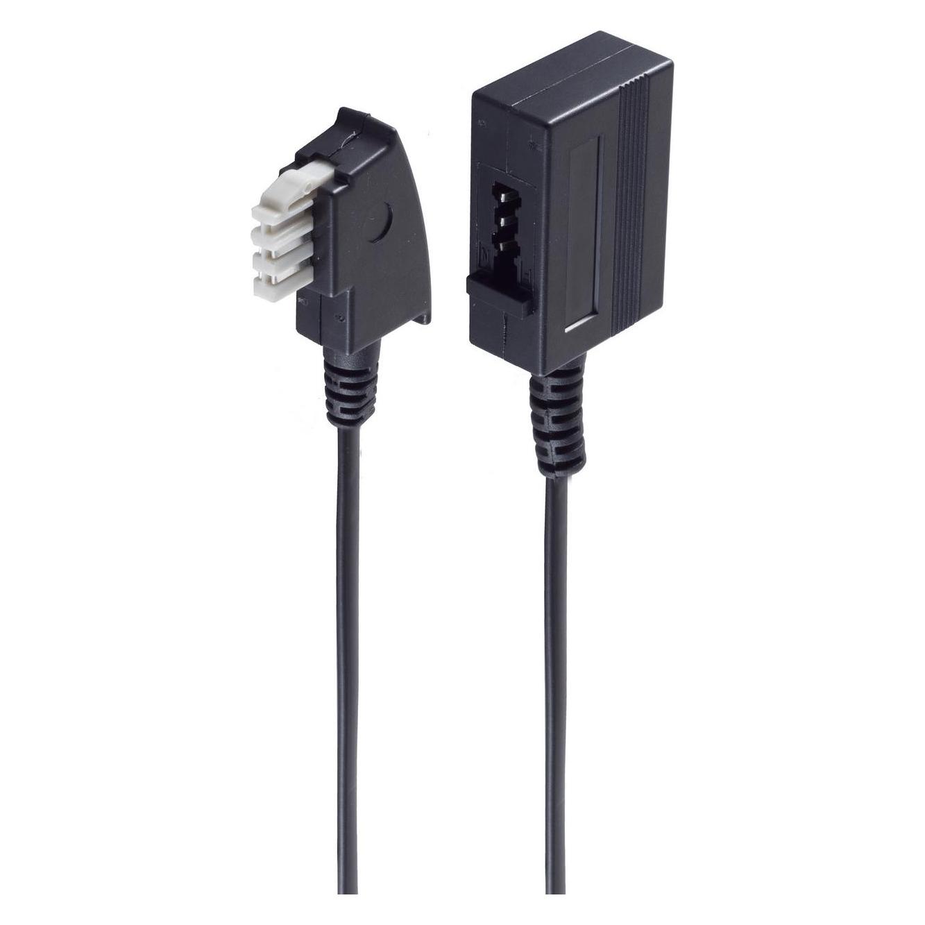 Shiverpeaks -BASIC-S--Telefonverlängerung, TAE N-Stecker auf TAE N-Kupplung, 4-adrig, 10m (BS70220)