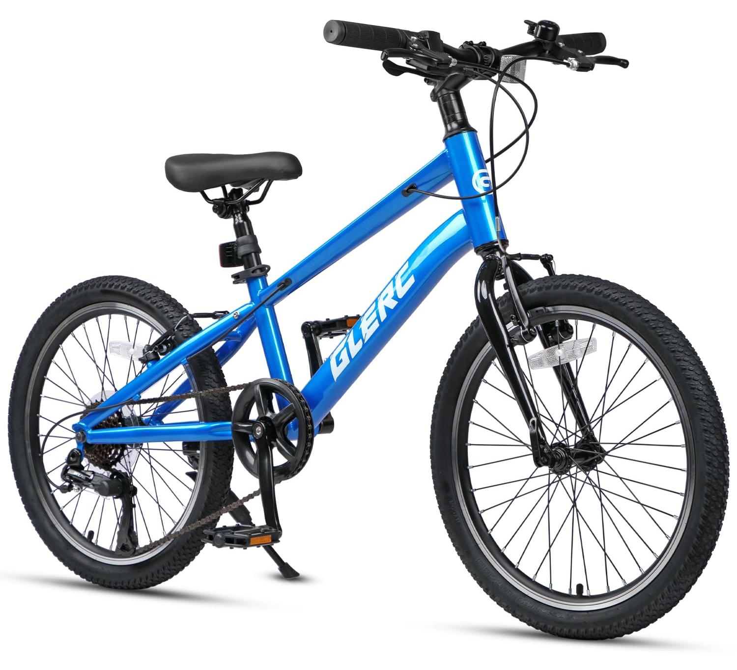 24-Zoll-Kinderfahrrad, 7-Gang, Stahlrahmen, V-Bremsen, blau