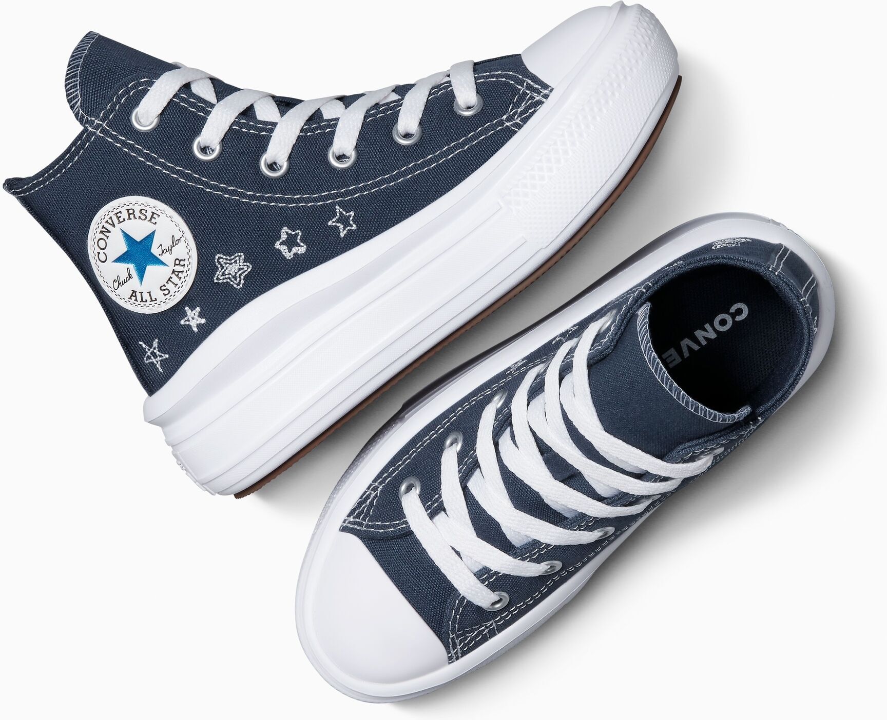 Sneaker CONVERSE "CHUCK TAYLOR ALL STAR MOVE", Jungen, Gr. 32, weiss (navy, navy, weiß), Textil, Schuhe Sneaker navy, navy, weiß 32