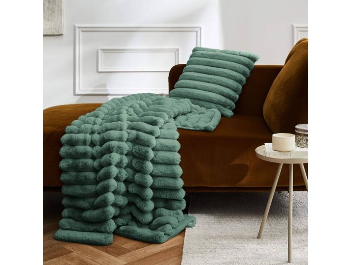 Plaid fourrure chaud cèdre 180x220 Boudoir