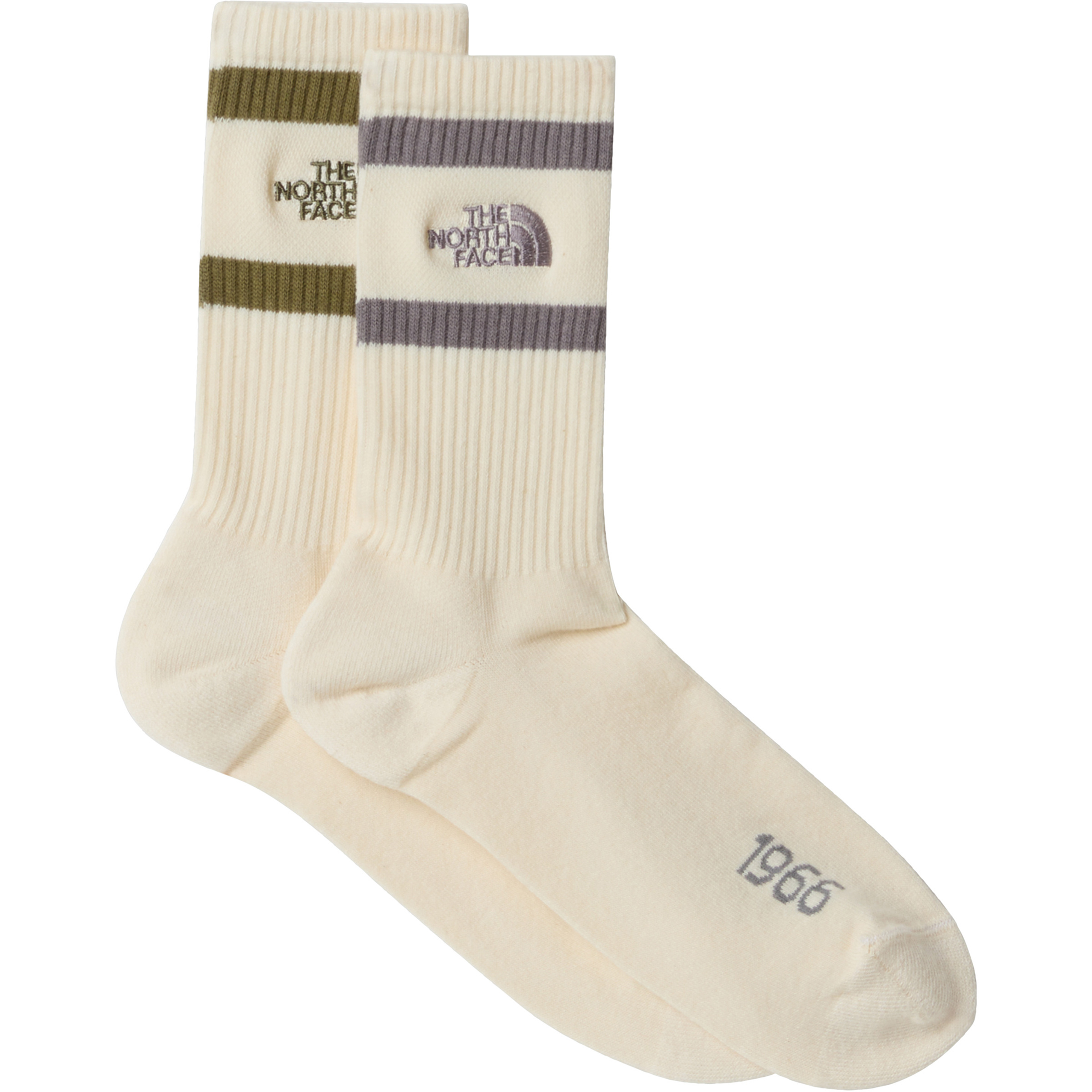 The North Face Everyday Heritage Stripe 2er Pack Freizeitsocken beige Größe 38 Lifestyle Hautfreundlich
