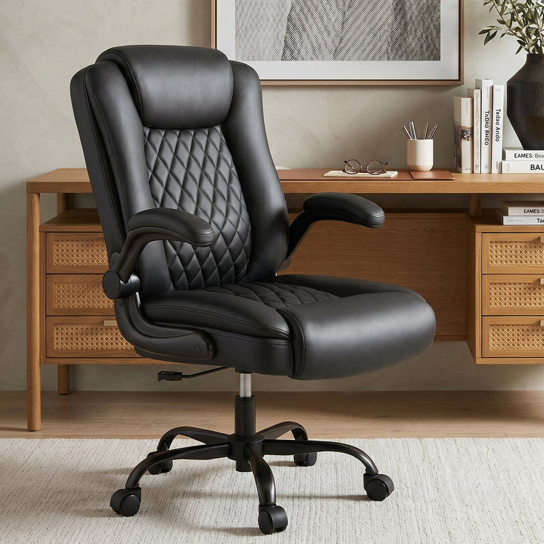 Inbox Zero Executive Chair Black 99.57cm H X 70.1cm W X 62.99cm D