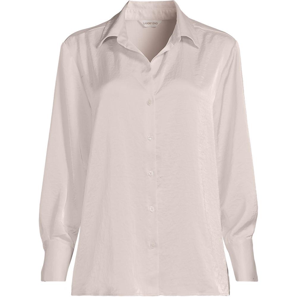 Satinbluse in Plus-Größe, Damen, size: plus, Braun, Polyester, by Lands' End