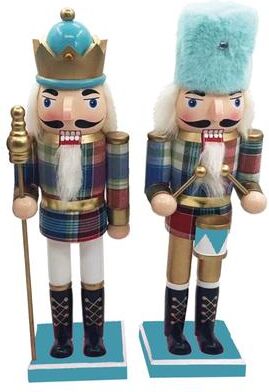 Santa's Workshop "14"" Pastel Nutcrackers, Set of 2"