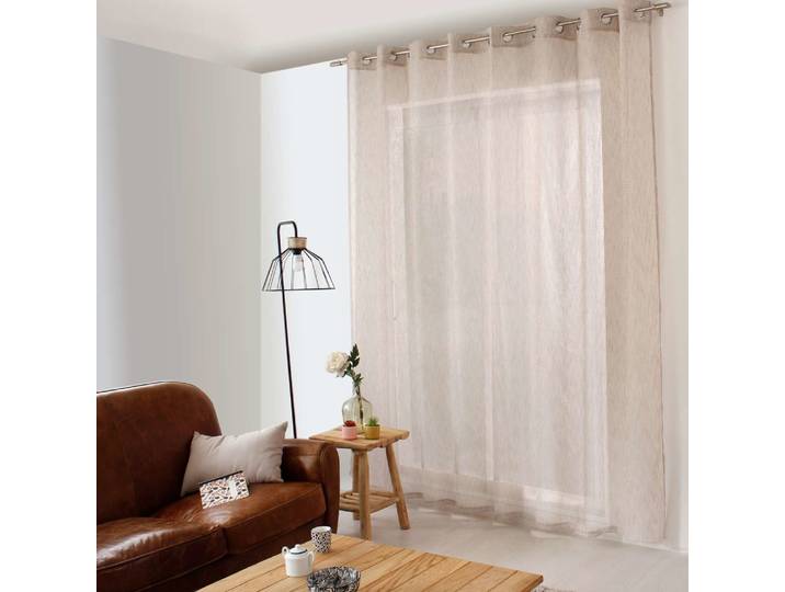 Voilage grande largeur beige 300 x 240 cm