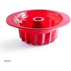 Coox Gugelhupf m.Haltegriffen rot 24x10cm, Backform, Rot