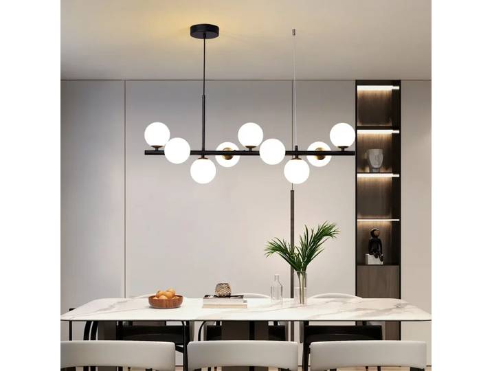 Lustre de plafond boule de verre moderne pour Table à manger salon cuisine île suspension lampe décor à la maison luminaire intérieur