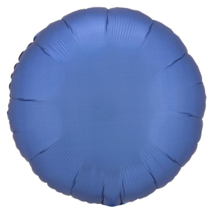 Amscan Folienballon Rund Azur Blau Seidenglanz (5x) (9914095)