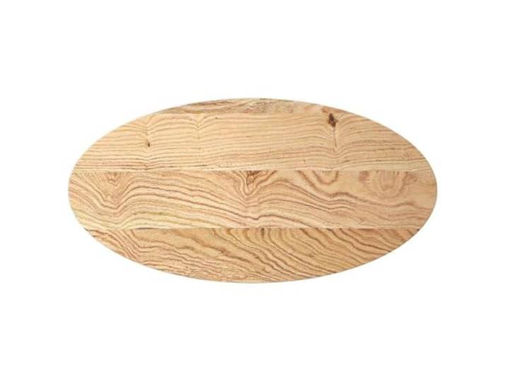 KLGBNCVE Tischplatte 100x50x4 cm Massivholz Eiche Oval Robust, Pflegeleicht, Vielseitig als Couchtisch, Beistelltisch oder Stehtisch