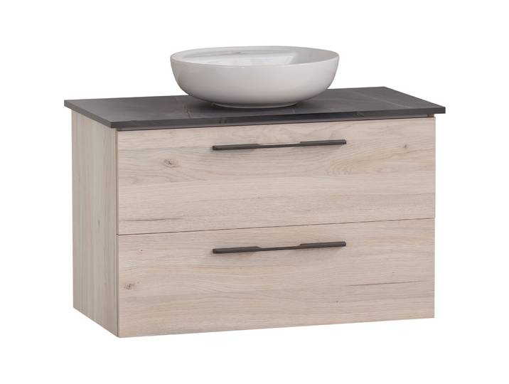 Waschtisch mit Lavabo Maxin sand Holz B 86 T 45 cm H 65.4 cm - Material: Holzwerkstoff - Waschtisch mit Lavabo