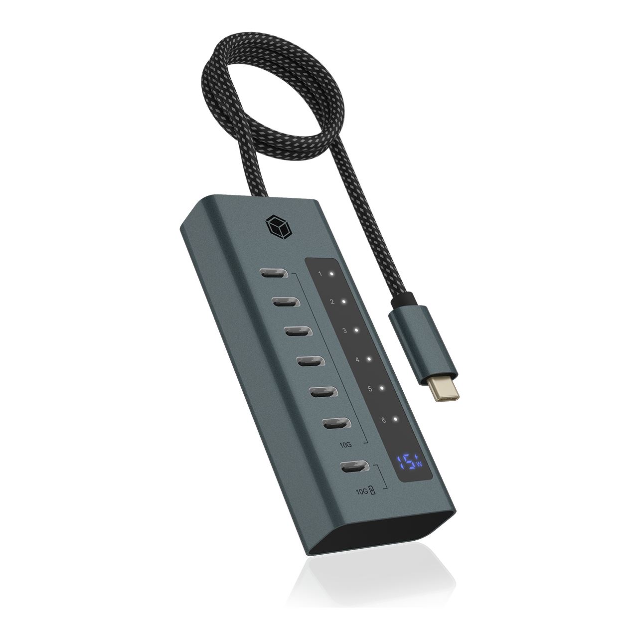 Icy Box Hub 7-Port IcyBox Hub USB 3.2 Gen 2 Type-C retail