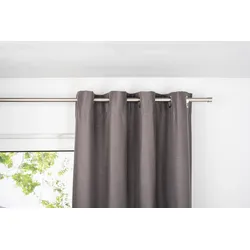 Ondeco Ösenschal Blickdicht Schals Gardinen Öse Ösengadine Vorhänge 1er Set Farbe: Grau, Größe: 135x300 cm