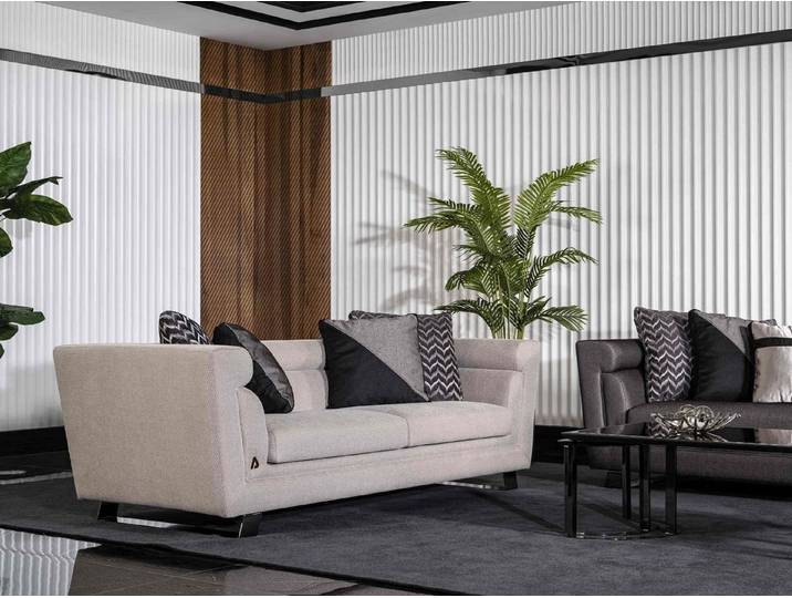 Xlmoebel 3-Sitzer XLMOEBEL Sofa in Grau mit hochwertigem Polsterstoff, 3-Sitzer 1 Teile, Made in Europa