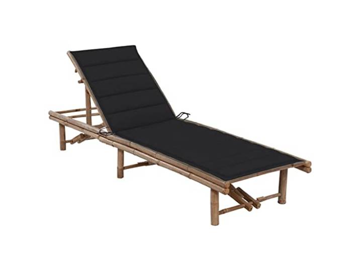 vidaXL Ligbed met kussen bamboe