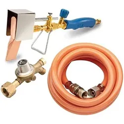CFH Kupferlötkolben + Propangasschlauch + Propanregler Set