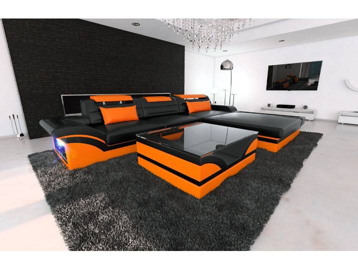 Ecksofa Parma L-Form in Leder