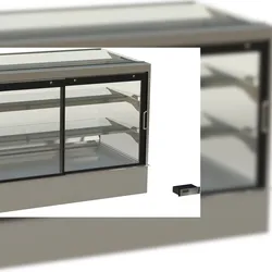 HAGOLA Showcase "Oslo" eckig, 3 Auslagen  1330x710/200x792mm (BxHxT)  steuerungsfertig