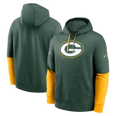 Kapuzenpullover NIKE "Nike Hoodie Green Bay Packers Nike Club Team Issue", Damen, Gr. M, grün, 80% Baumwolle, 20% Polyester, Pullover Kapuzenpullover
