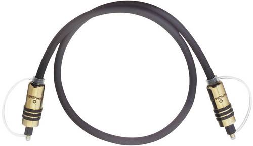 Oehlbach 6080 Toslink Digital-Audio Anschlusskabel [1x Toslink-Stecker (ODT) - 1x Toslink-Stecker (ODT)] 0.50m Grau vergoldete