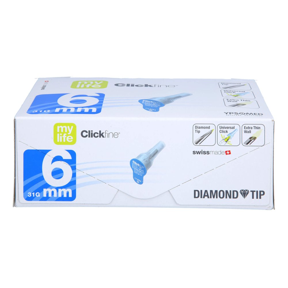 EvivaMed Handelsgesellschaft mbH Mylife Clickfine Pen-nadeln 6 mm 31 G Diamond Tip 16597810