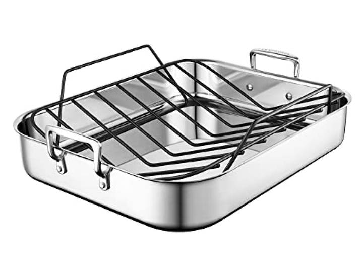 Le Creuset Edelstahl-Bräter mit Antihaftbeschichtung, 41,3 x 33,7 cm