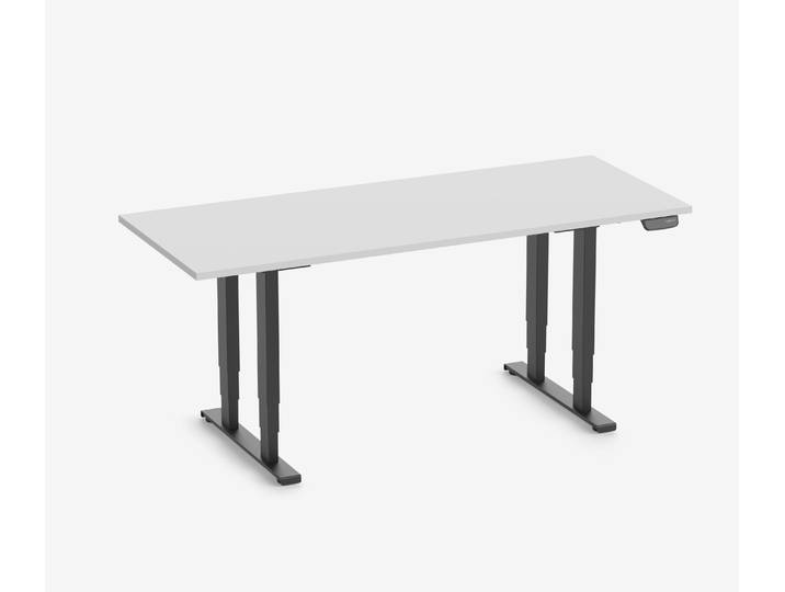 Schwerlasttisch mit Melaminplatte, 200x80 Lichtgrau Schwarz