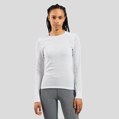 Funktionsshirt ODLO "Odlo ACTIVE WARM", Damen, Gr. M, weiß, 100% Polyester, Shirts Funktionsshirt