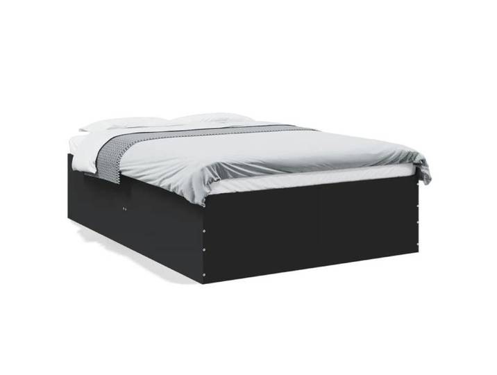 Promotion d'octobre  Lit double/ Cadre de lit sommeil - sans matelas - noir 140x190 cm FR19089