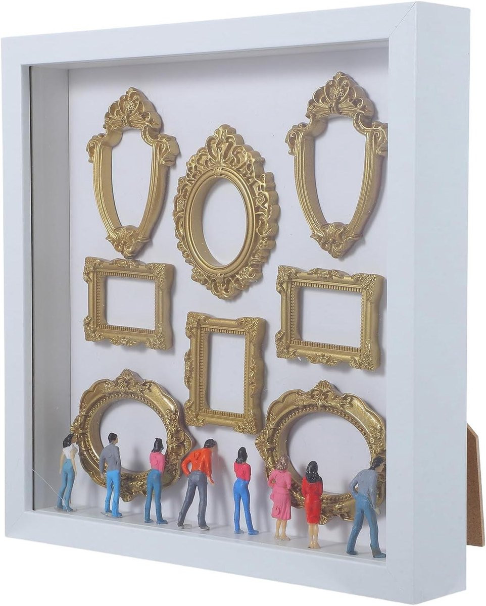Wit Schaduwdoos Fotolijst voor Miniatuur Lijstjes en Doe-het-zelf Projecten