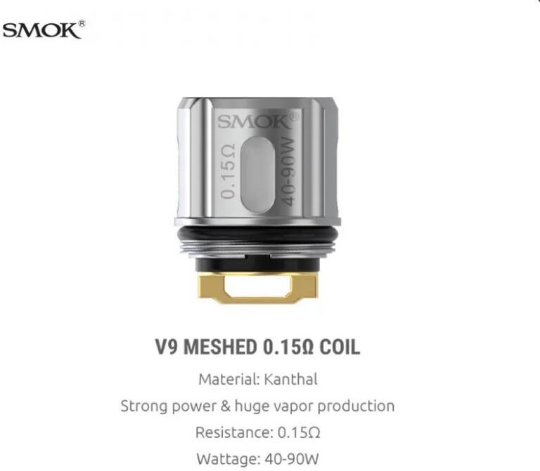 Smok Tfv9 Resistenze  Head Coil 0.15 Ohm - 5 Pezzi