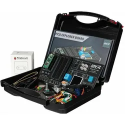 Joy-it RB-P-XPLR-SET inkl. Aufbewahrungskoffer, inkl. LEDs, inkl. Netzteil, inkl. Sensoren, inkl. U, Entwicklungsboard + Kit