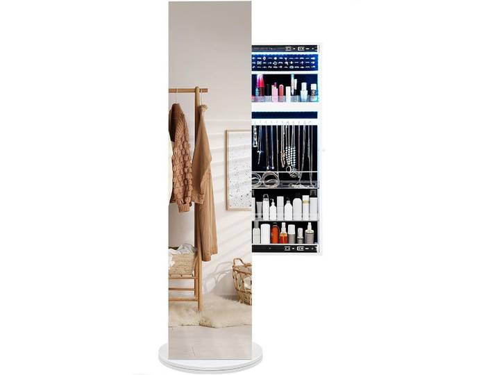 SCHMUCKSCHRANK 167cm Weiß