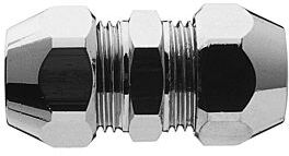 ASW Universal Doppelverschraubung 451008 Messing verchromt, 3/8"x8mm, gerade, mit 2 Quetschen