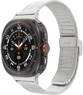 Everyday Crate Samsung Galaxy Watch Ultra 47mm Ultra 2025 Milanese Metal Watch Band With Integrated Buckle silver