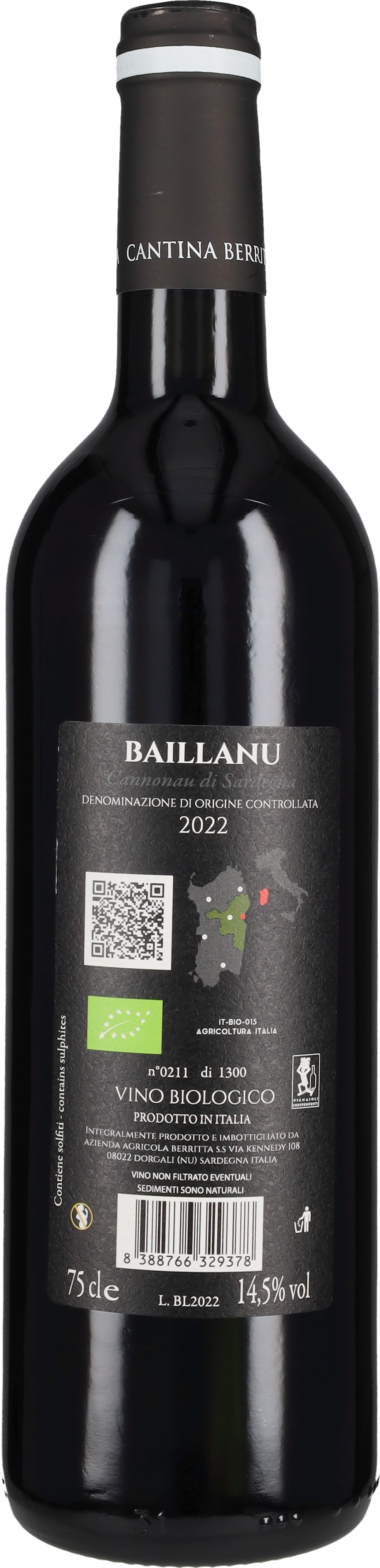 Cannonau 'Baillanu' Berritta Dorgali 2022