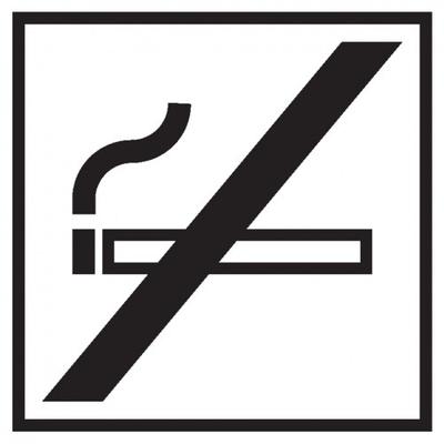 Aufkleber I Türschild Piktogramm Rauchen verboten, Folie, selbstklebend, 150x150mm