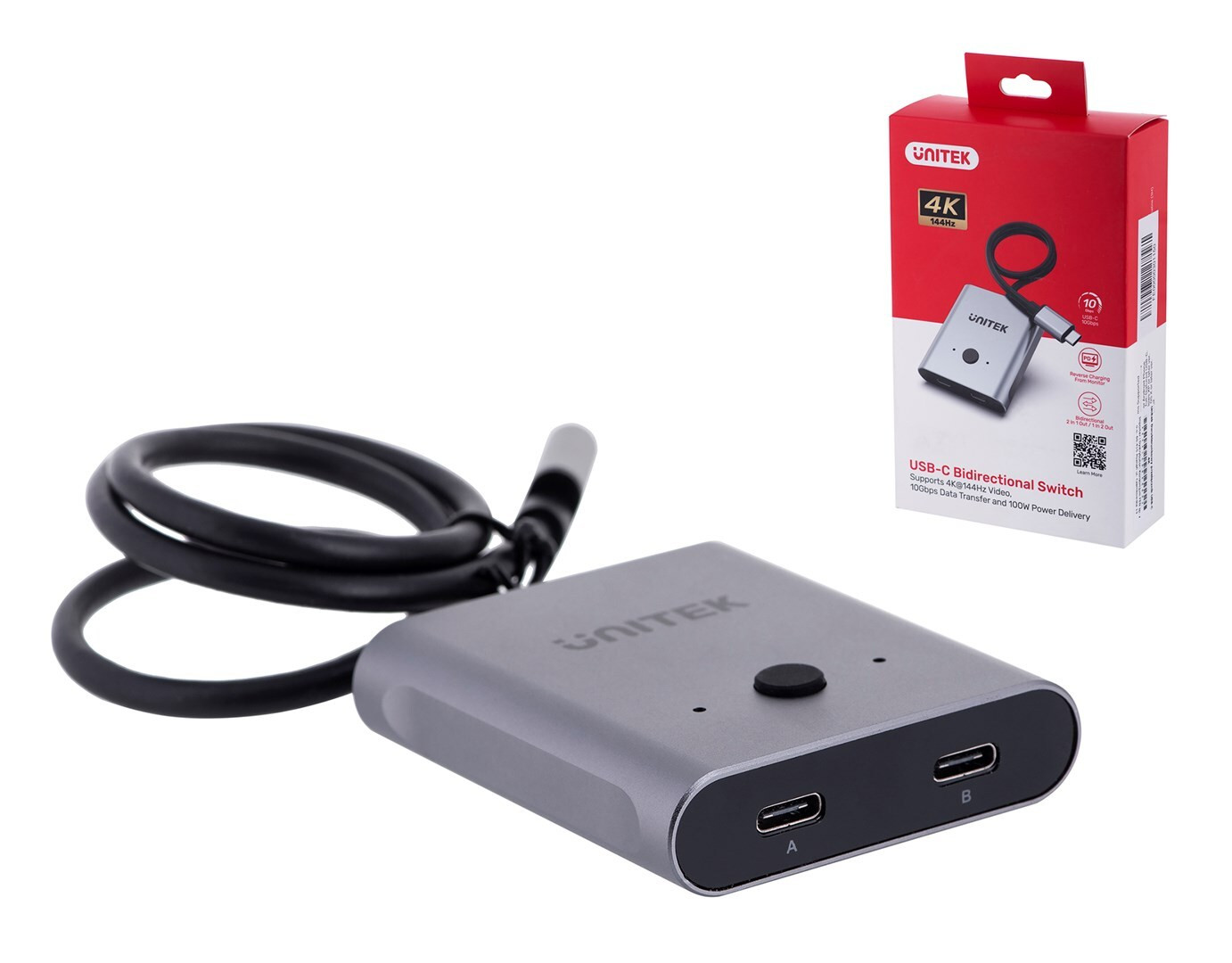 Unitek D1078A Laptopdock/Poortreplicator Bedrade USB 3.2 Gen 1 (3.1 Gen 1) Type-C Grijs