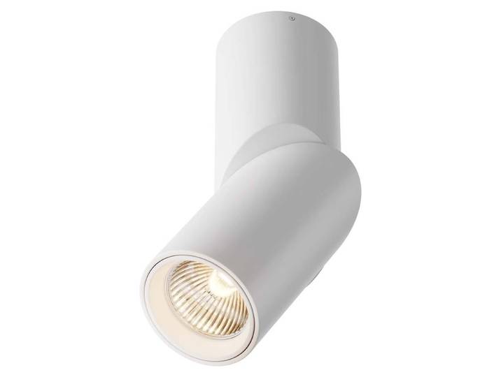 Plafonnier LED\, métal\, blanc\, rond\, orientable