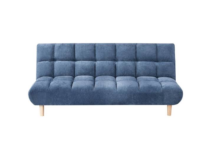 SCHLAFSOFA 2-Sitzer Chenillegewebe Blau Risor