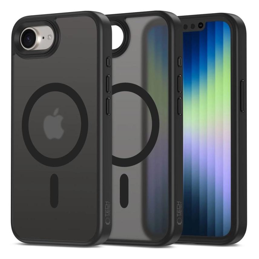 Tech-Protect MagMat MagSafe iPhone 16e Case - Matte Black (Apple iPhone 16e, Apple iPhone 17e) (27201-0)