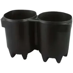 Polaris Doppelstandfuß schwarz - 2 x 140mm - 7 L