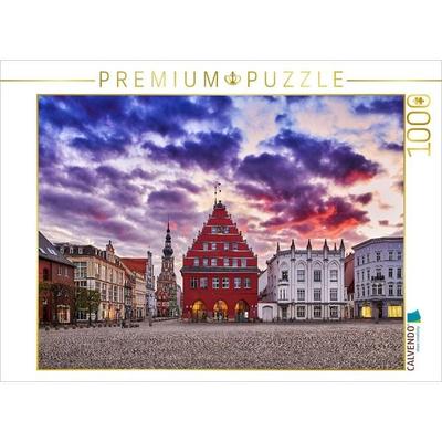 CALVENDO Puzzle Historische Pracht in Greifswald | 1000 Teile Lege-Größe 64x48cm Foto-Puzzle für glückliche Stunden