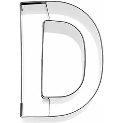 RBV BIRKMANN Birkmann Ausstechform Buchstabe D, Ausstecher, Plätzchenform, Keks, Plätzchen, Edelstahl, 6 cm, 196322