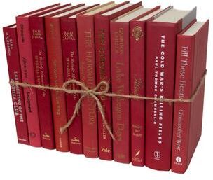 Booth & Williams Decorative Books - Cherry Book Bundle - 1 Foot of Red Books