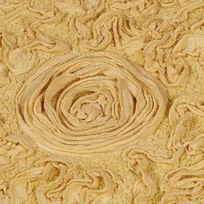 Home Weavers Inc "Bellflower Round Bath Rug 30"" Round, 30"" Round, Golden Yellow"