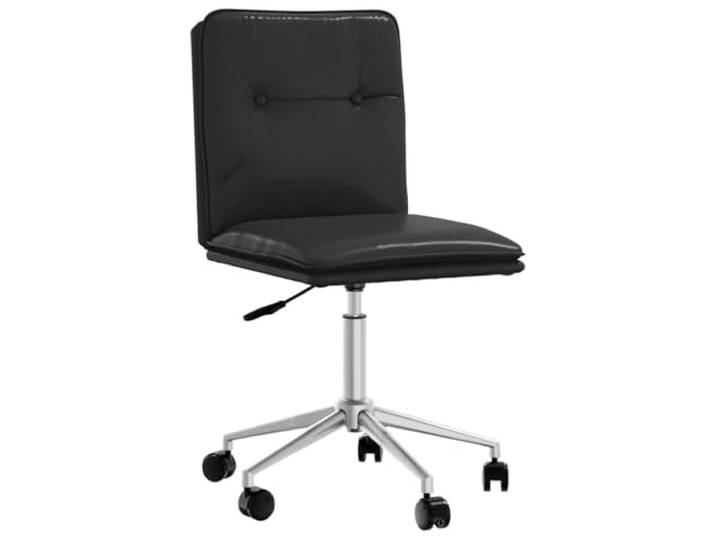 HMDNGOUT Esszimmerstuhl Schwarz Kunstleder Höhenverstellbar Metall Holz Ergonomisches Design, schmutzabweisend, leicht zu reinigen, dicker Schaumstoff, Spaltdruckfeder, Metall- und Holzgestell