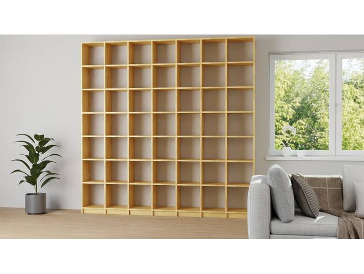 Großes Bücherregal Buche Natur geölt