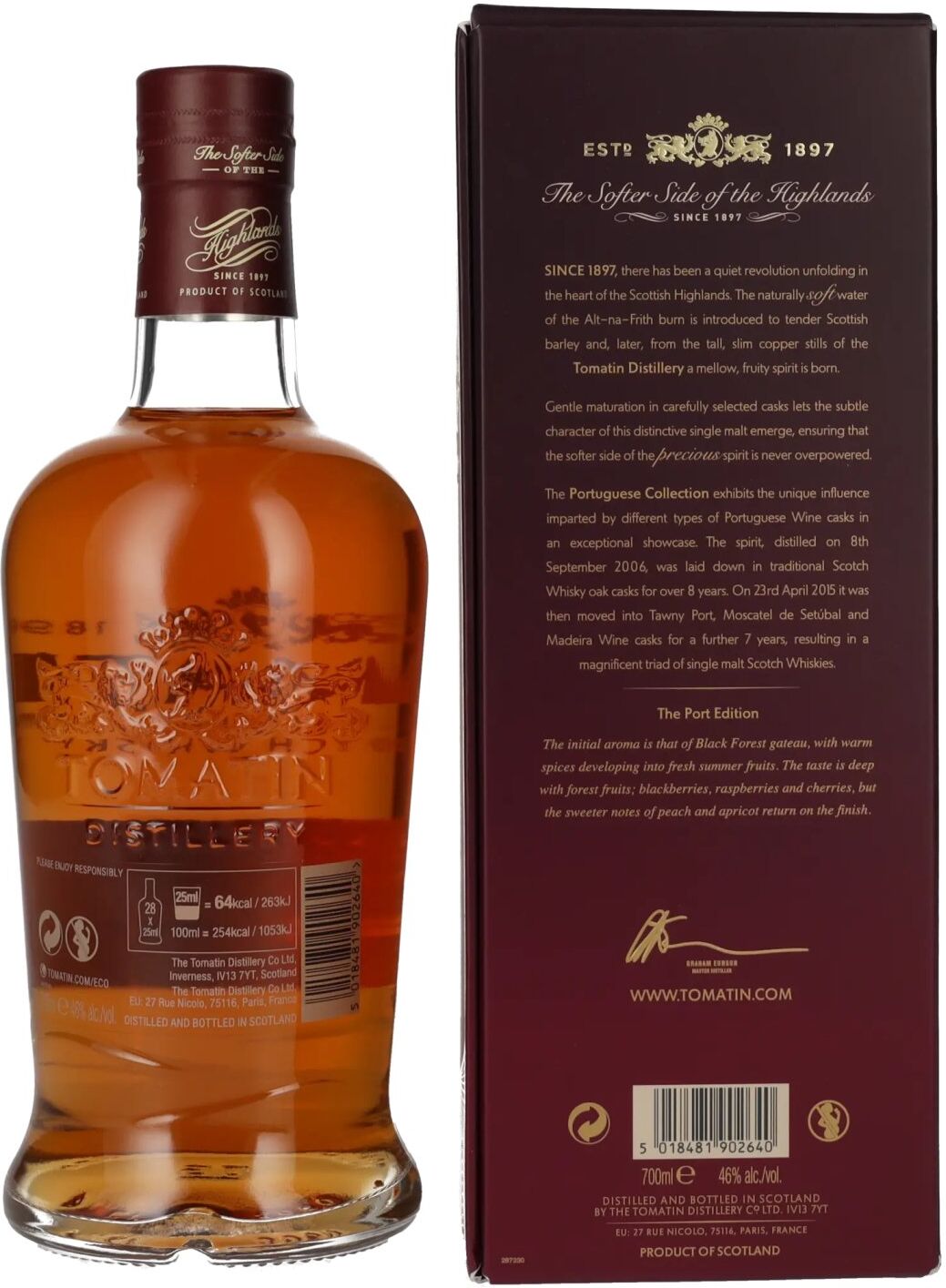 Tomatin Whisky Tomatin 15 Years Old Portuguese Collection PORT CASKS 2006 46% Vol. 0,7l in Geschenkbox