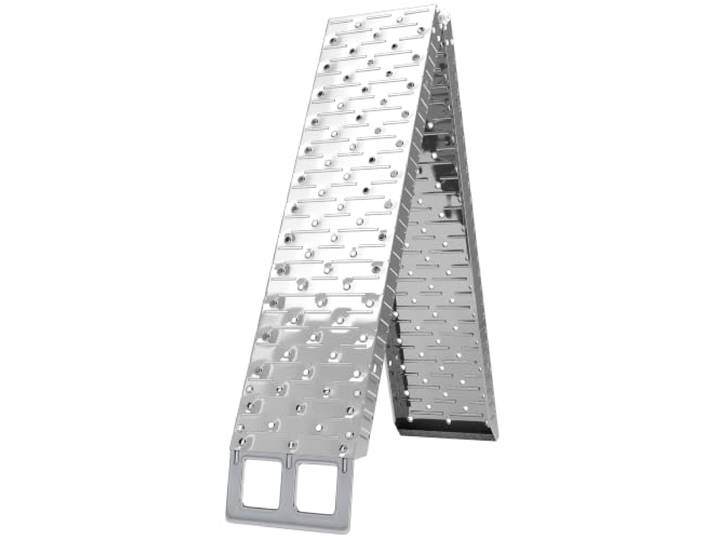 HOMCOM Opvouwbare laadoprijplaat 230 kg Motorfietsen 190x22x8 cm Zilver