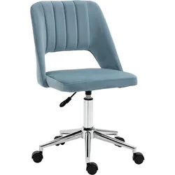 BÜROSTUHL Drehstuhl Jakobsmuschel-Form verstellbar Samtartiges Polyester Blau